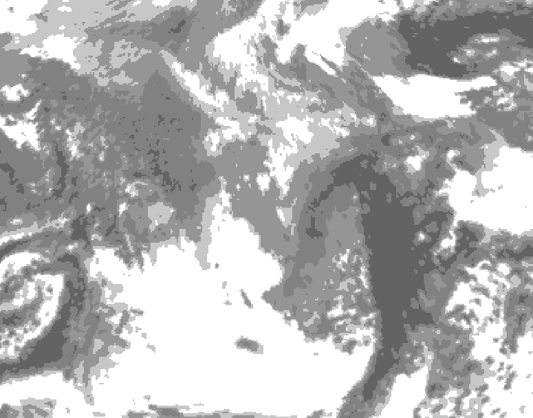 GDPS total cloud 126 hour forecast chart for Canada based on 2026/04/14 1200Z data