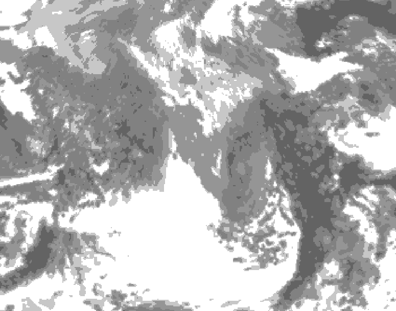 GDPS total cloud 132 hour forecast chart for Canada based on 2026/04/14 1200Z data
