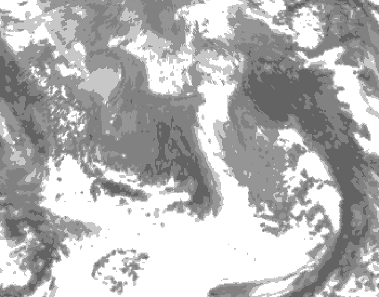 GDPS total cloud 156 hour forecast chart for Canada based on 2026/04/14 1200Z data