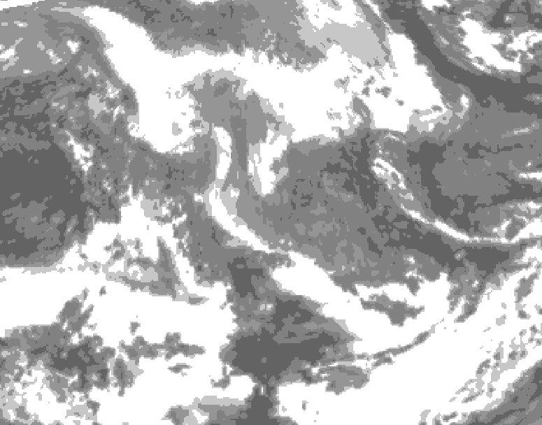 GDPS total cloud 216 hour forecast chart for Canada based on 2026/04/14 1200Z data