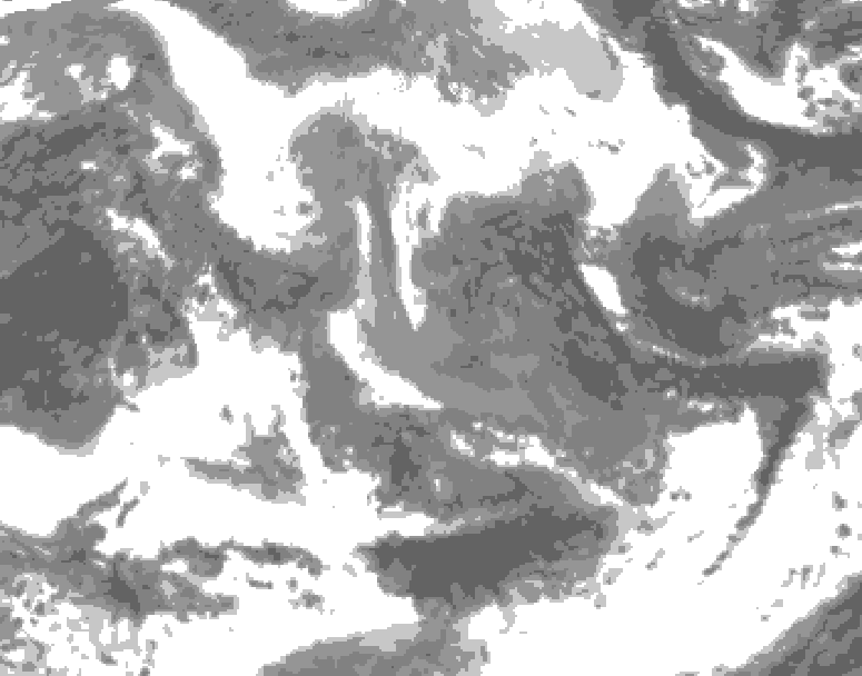 GDPS total cloud 222 hour forecast chart for Canada based on 2026/04/14 1200Z data