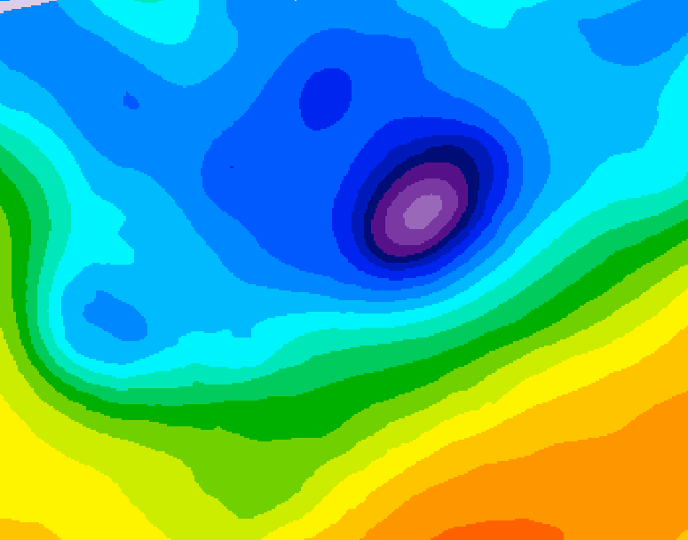 GDPS 500 millibar geopotential height 012 hour forecast chart for Canada based on 2026/04/15 0000Z data