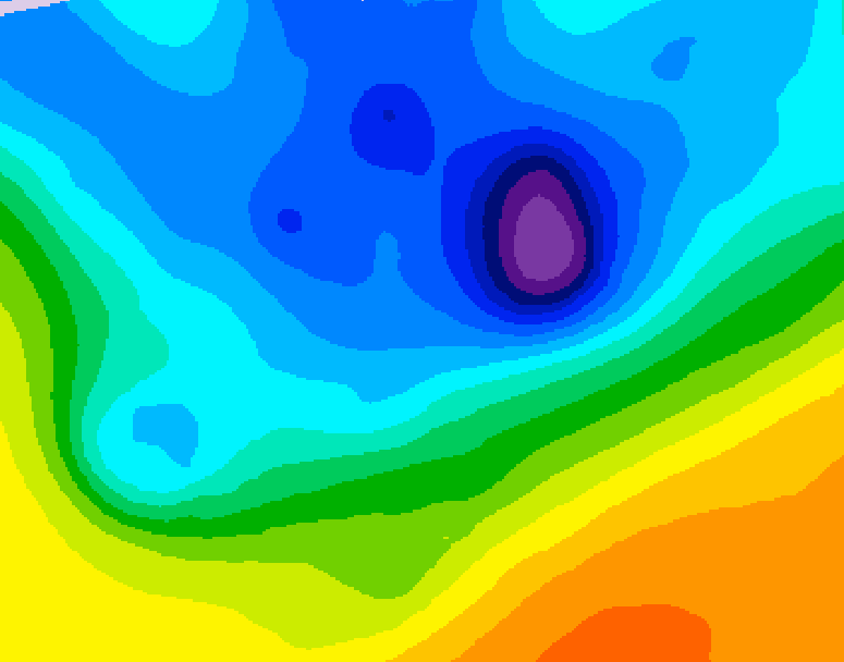 GDPS 500 millibar geopotential height 024 hour forecast chart for Canada based on 2026/04/15 0000Z data