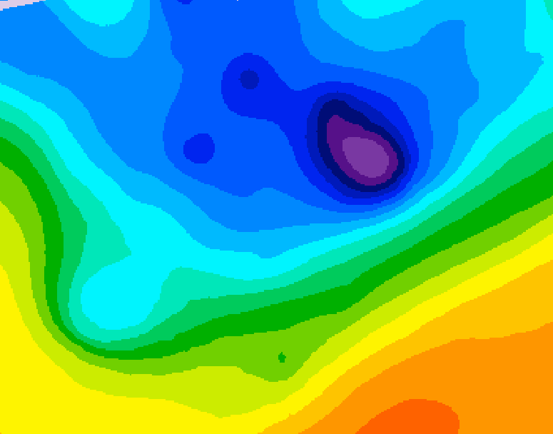 GDPS 500 millibar geopotential height 030 hour forecast chart for Canada based on 2026/04/15 0000Z data