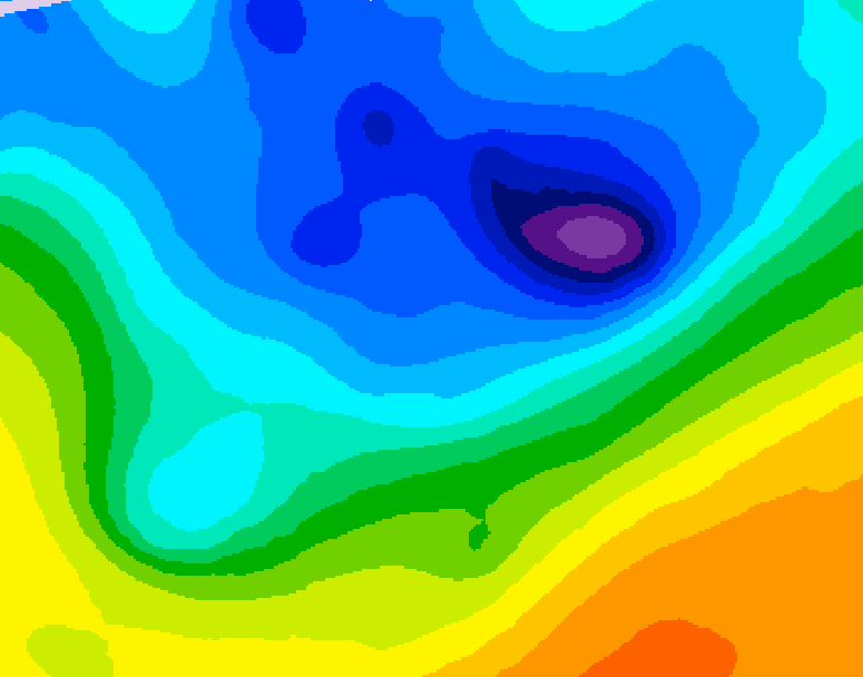 GDPS 500 millibar geopotential height 036 hour forecast chart for Canada based on 2026/04/15 0000Z data