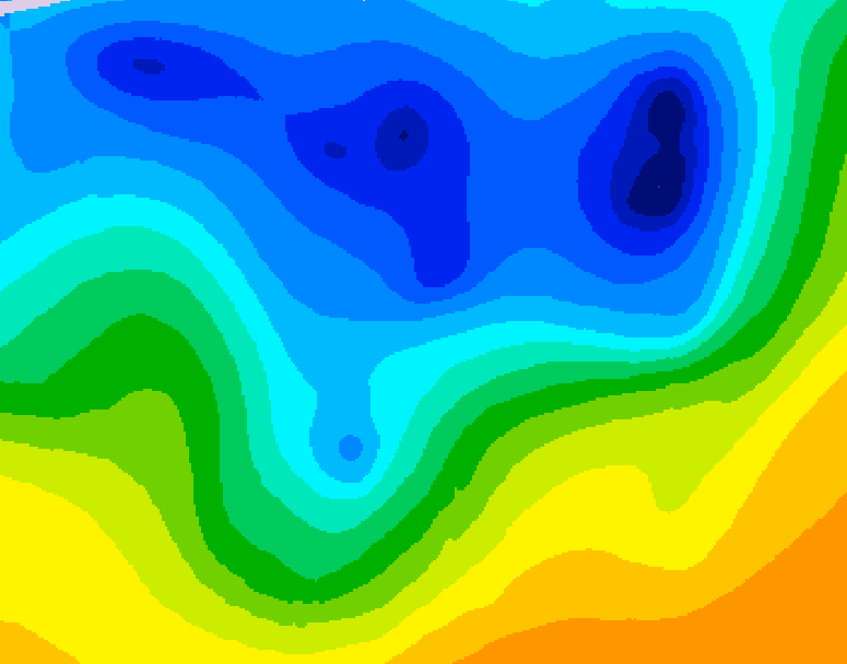 GDPS 500 millibar geopotential height 072 hour forecast chart for Canada based on 2026/04/15 0000Z data