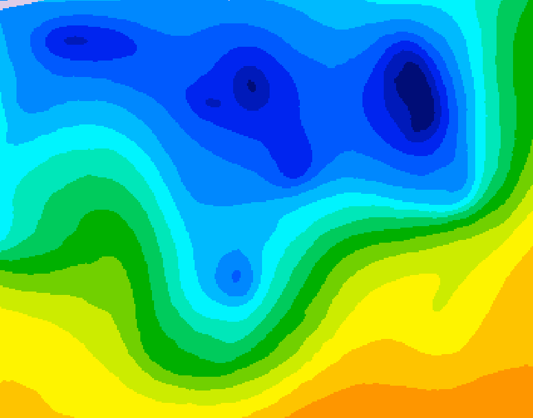 GDPS 500 millibar geopotential height 078 hour forecast chart for Canada based on 2026/04/15 0000Z data