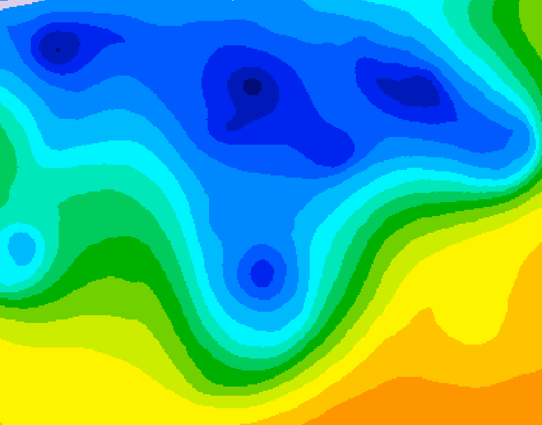 GDPS 500 millibar geopotential height 090 hour forecast chart for Canada based on 2026/04/15 0000Z data