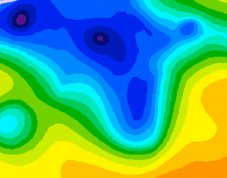 GDPS 500 millibar geopotential height 114 hour forecast chart for Canada based on 2026/04/15 0000Z data