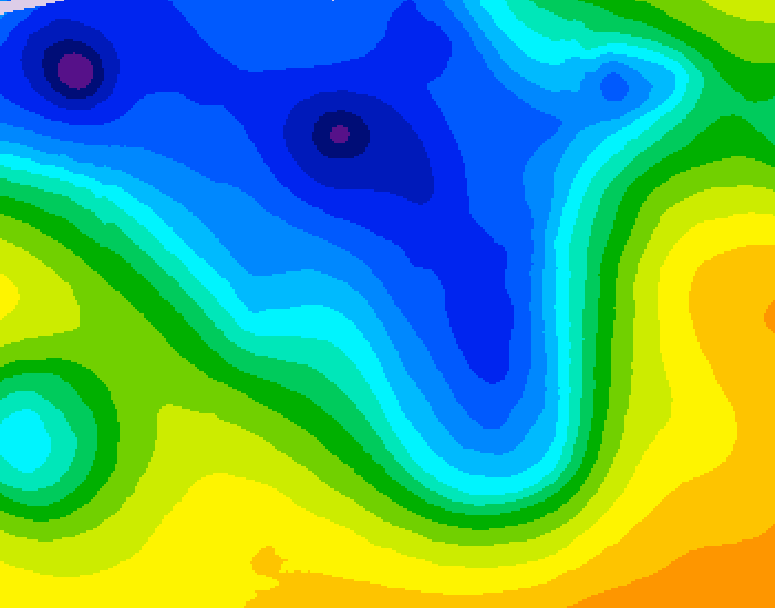 GDPS 500 millibar geopotential height 120 hour forecast chart for Canada based on 2026/04/15 0000Z data