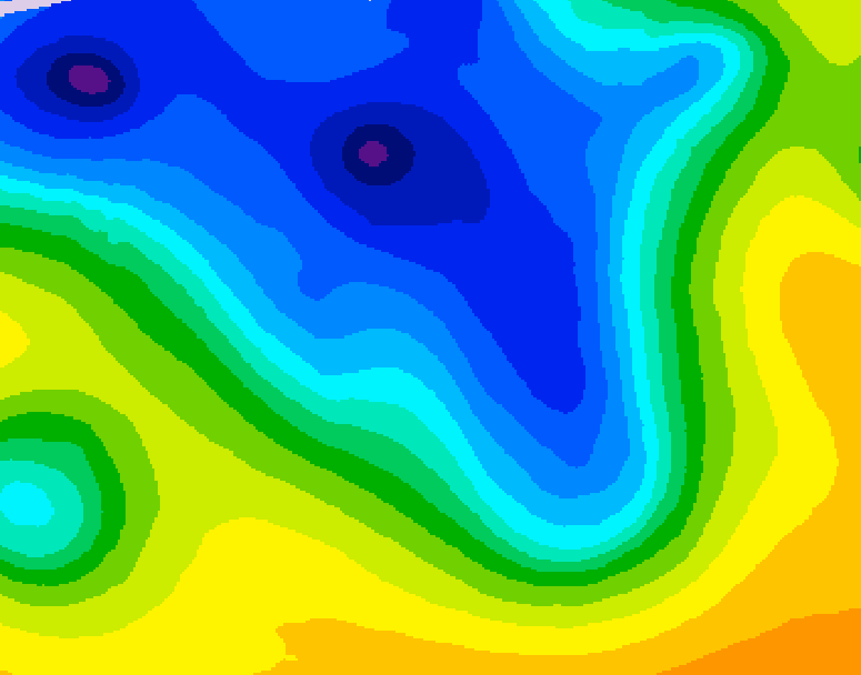 GDPS 500 millibar geopotential height 126 hour forecast chart for Canada based on 2026/04/15 0000Z data