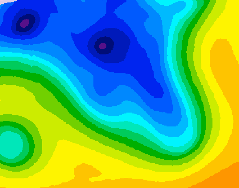 GDPS 500 millibar geopotential height 138 hour forecast chart for Canada based on 2026/04/15 0000Z data