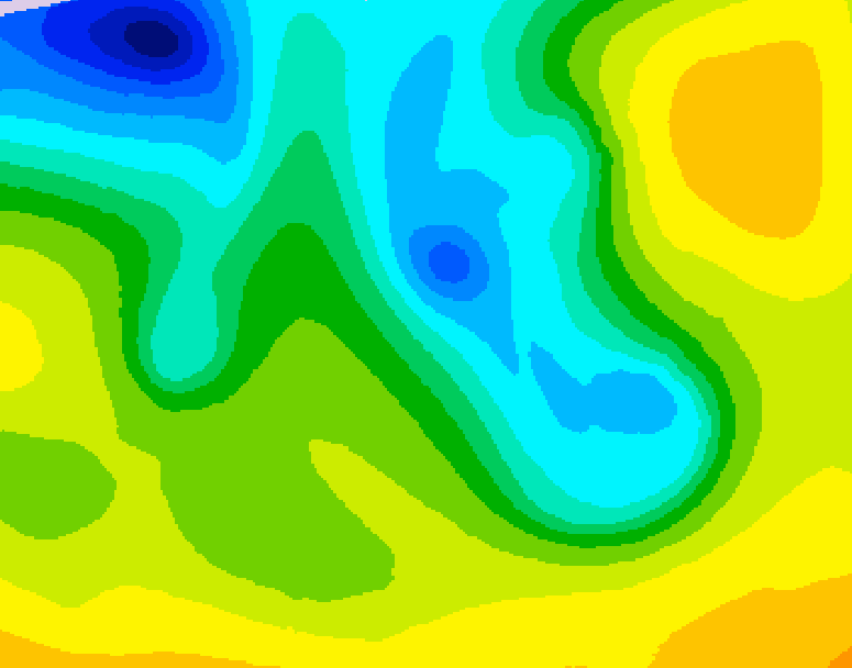 GDPS 500 millibar geopotential height 222 hour forecast chart for Canada based on 2026/04/15 0000Z data