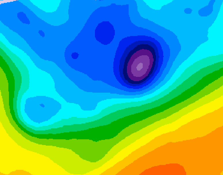 GDPS 500 millibar geopotential height 006 hour forecast chart for Canada based on 2026/04/15 1200Z data