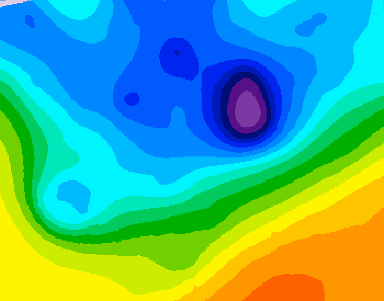 GDPS 500 millibar geopotential height 012 hour forecast chart for Canada based on 2026/04/15 1200Z data