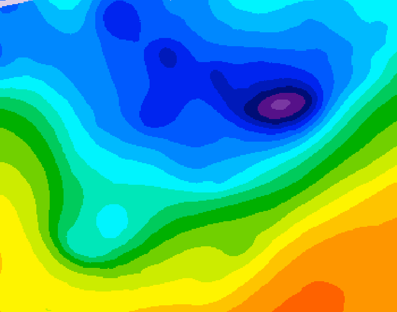 GDPS 500 millibar geopotential height 030 hour forecast chart for Canada based on 2026/04/15 1200Z data
