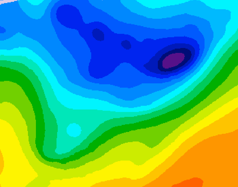 GDPS 500 millibar geopotential height 036 hour forecast chart for Canada based on 2026/04/15 1200Z data