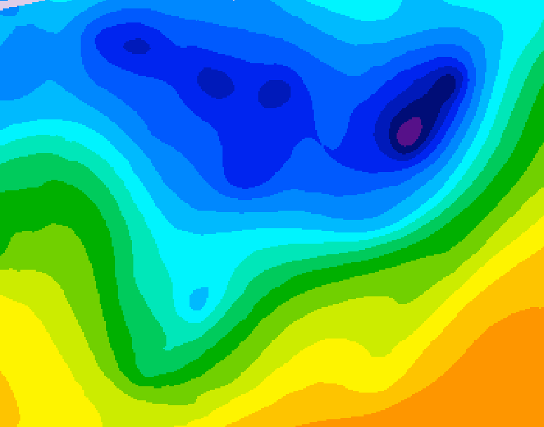 GDPS 500 millibar geopotential height 048 hour forecast chart for Canada based on 2026/04/15 1200Z data