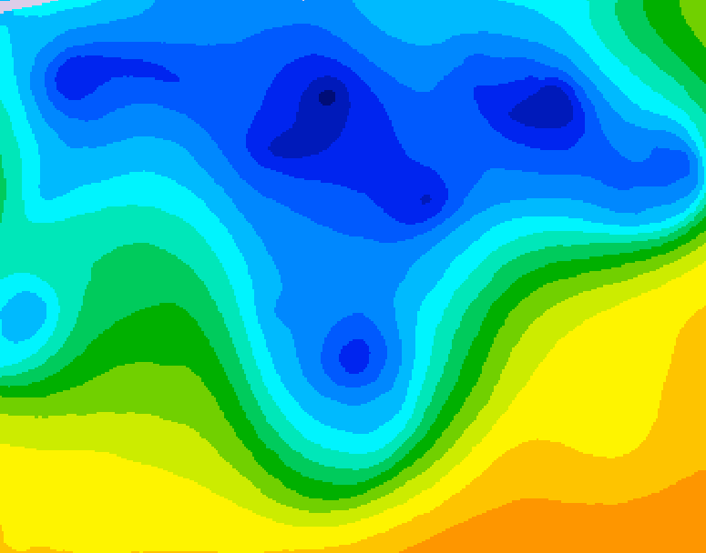 GDPS 500 millibar geopotential height 078 hour forecast chart for Canada based on 2026/04/15 1200Z data