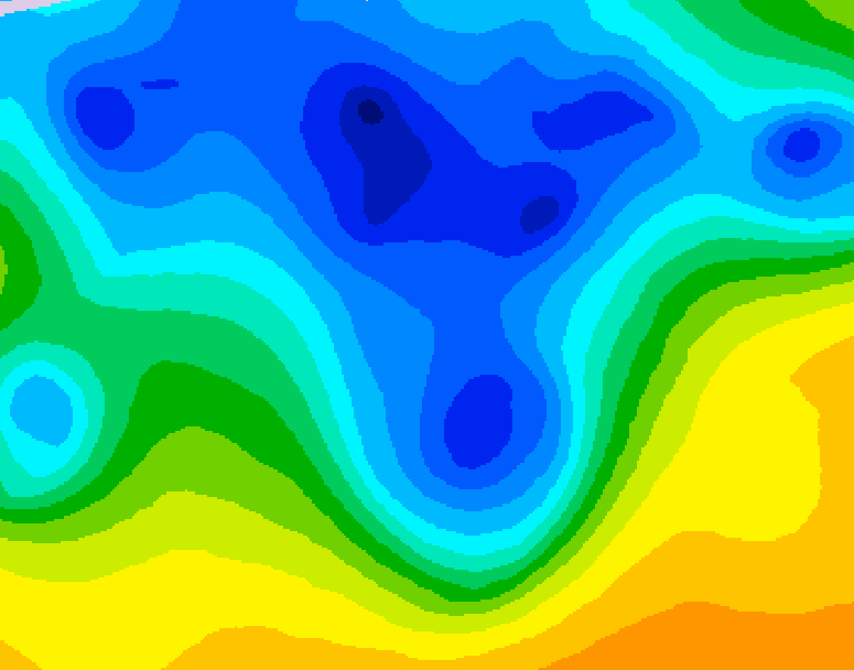 GDPS 500 millibar geopotential height 090 hour forecast chart for Canada based on 2026/04/15 1200Z data