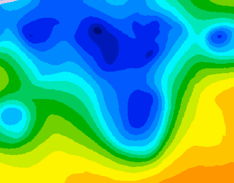 GDPS 500 millibar geopotential height 096 hour forecast chart for Canada based on 2026/04/15 1200Z data