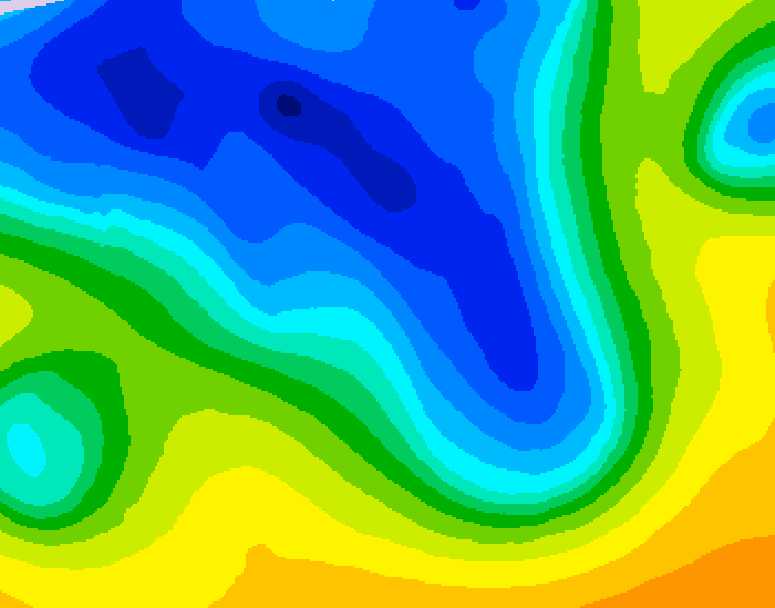 GDPS 500 millibar geopotential height 114 hour forecast chart for Canada based on 2026/04/15 1200Z data