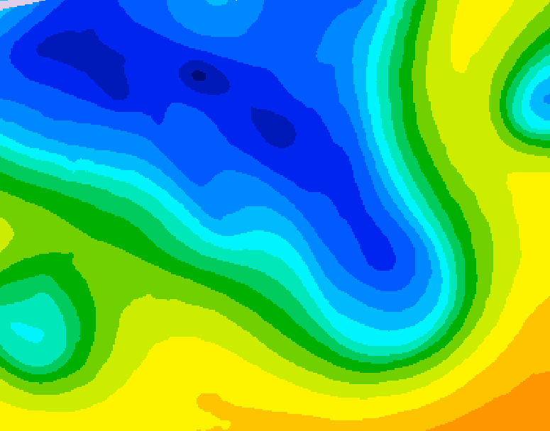 GDPS 500 millibar geopotential height 120 hour forecast chart for Canada based on 2026/04/15 1200Z data