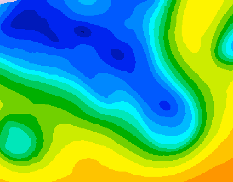 GDPS 500 millibar geopotential height 126 hour forecast chart for Canada based on 2026/04/15 1200Z data