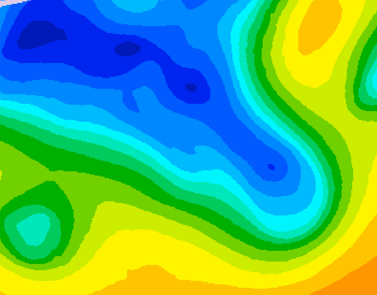 GDPS 500 millibar geopotential height 132 hour forecast chart for Canada based on 2026/04/15 1200Z data