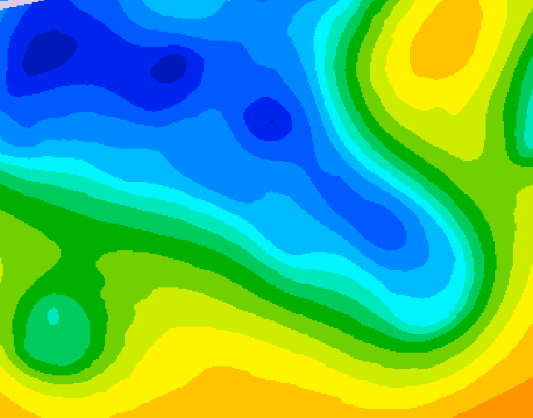 GDPS 500 millibar geopotential height 138 hour forecast chart for Canada based on 2026/04/15 1200Z data