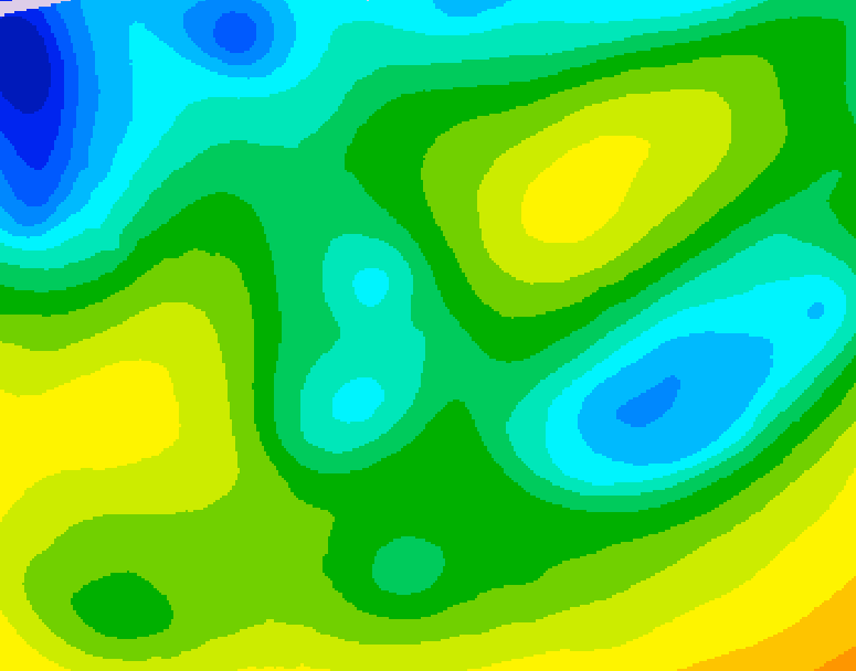 GDPS 500 millibar geopotential height 222 hour forecast chart for Canada based on 2026/04/15 1200Z data