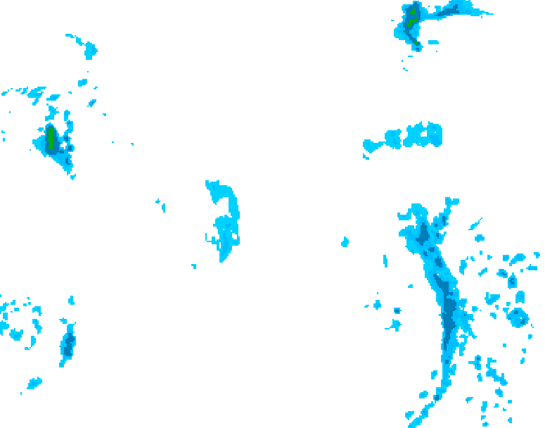 GDPS precipitation 126 hour forecast chart for Canada based on 2026/04/15 0000Z data