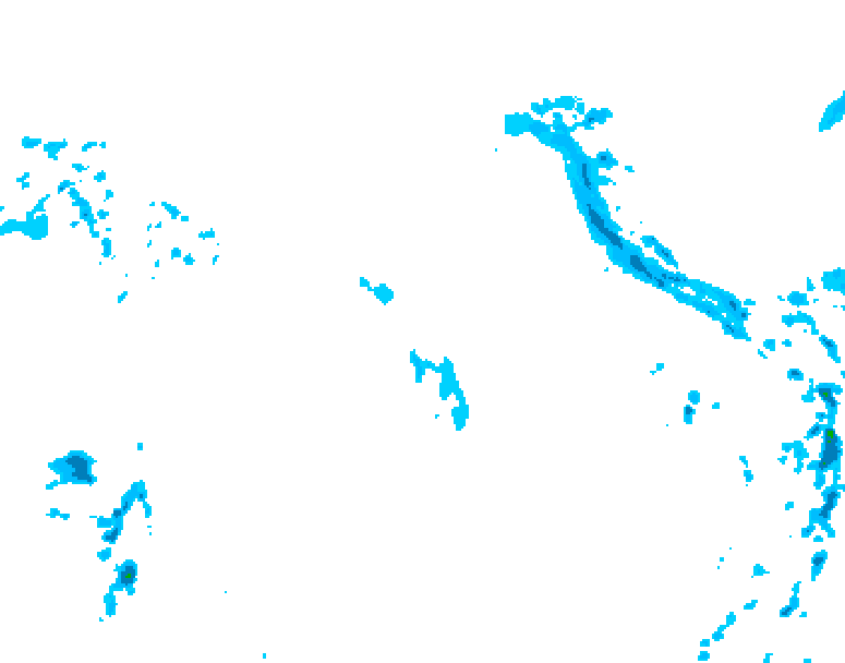 GDPS precipitation 132 hour forecast chart for Canada based on 2026/04/15 1200Z data