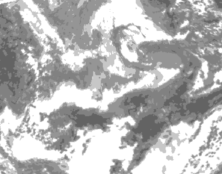 GDPS total cloud 042 hour forecast chart for Canada based on 2026/04/15 0000Z data