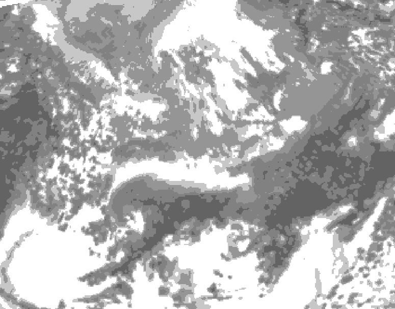 GDPS total cloud 054 hour forecast chart for Canada based on 2026/04/15 0000Z data