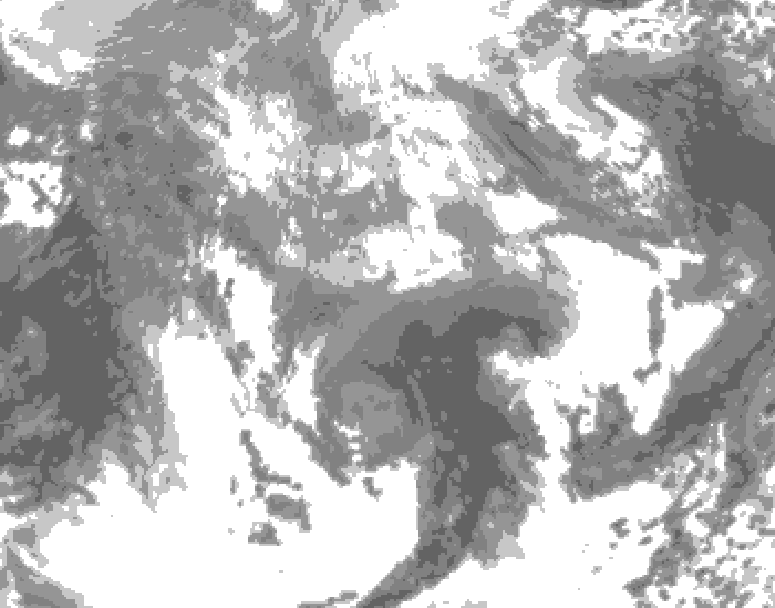 GDPS total cloud 084 hour forecast chart for Canada based on 2026/04/15 0000Z data