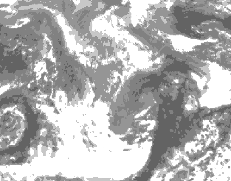 GDPS total cloud 108 hour forecast chart for Canada based on 2026/04/15 0000Z data