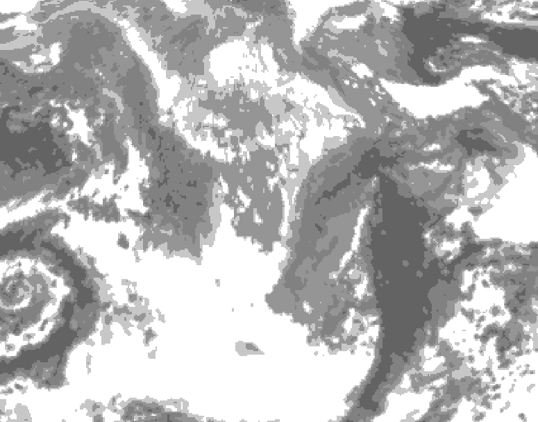 GDPS total cloud 114 hour forecast chart for Canada based on 2026/04/15 0000Z data