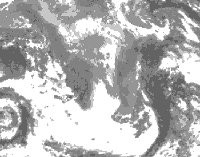 GDPS total cloud 126 hour forecast chart for Canada based on 2026/04/15 0000Z data