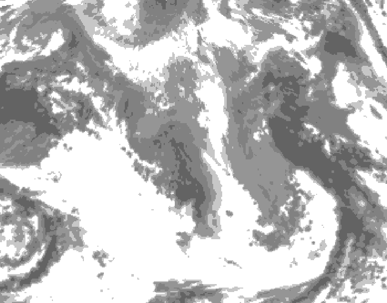 GDPS total cloud 138 hour forecast chart for Canada based on 2026/04/15 0000Z data