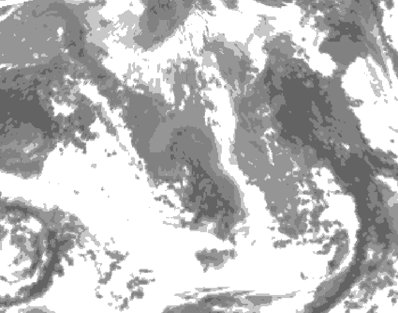 GDPS total cloud 144 hour forecast chart for Canada based on 2026/04/15 0000Z data