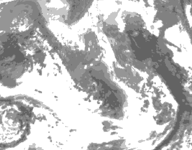 GDPS total cloud 150 hour forecast chart for Canada based on 2026/04/15 0000Z data