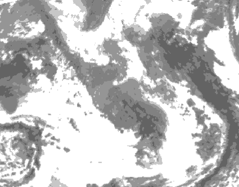 GDPS total cloud 156 hour forecast chart for Canada based on 2026/04/15 0000Z data