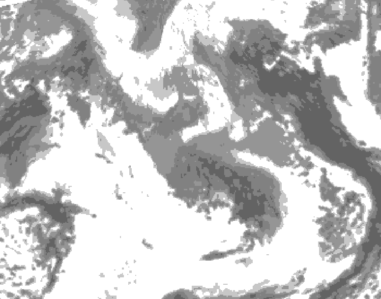 GDPS total cloud 162 hour forecast chart for Canada based on 2026/04/15 0000Z data