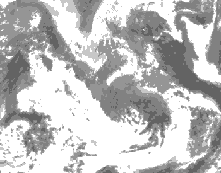 GDPS total cloud 168 hour forecast chart for Canada based on 2026/04/15 0000Z data
