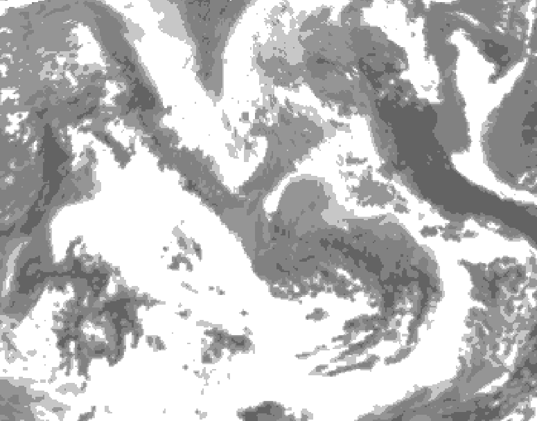 GDPS total cloud 174 hour forecast chart for Canada based on 2026/04/15 0000Z data