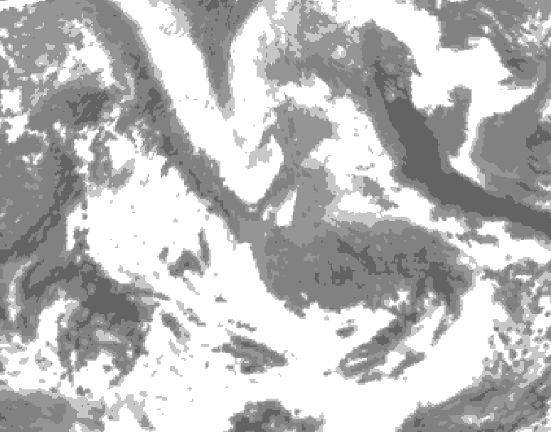 GDPS total cloud 180 hour forecast chart for Canada based on 2026/04/15 0000Z data