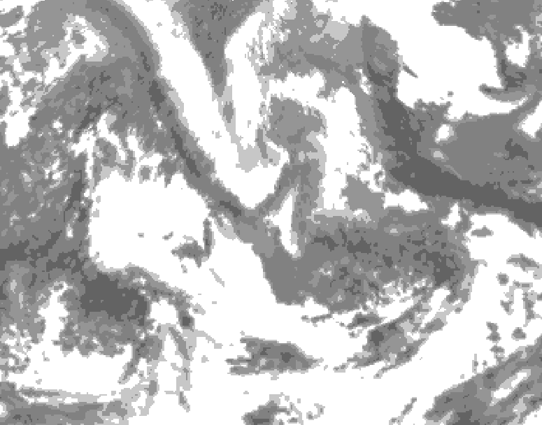 GDPS total cloud 186 hour forecast chart for Canada based on 2026/04/15 0000Z data