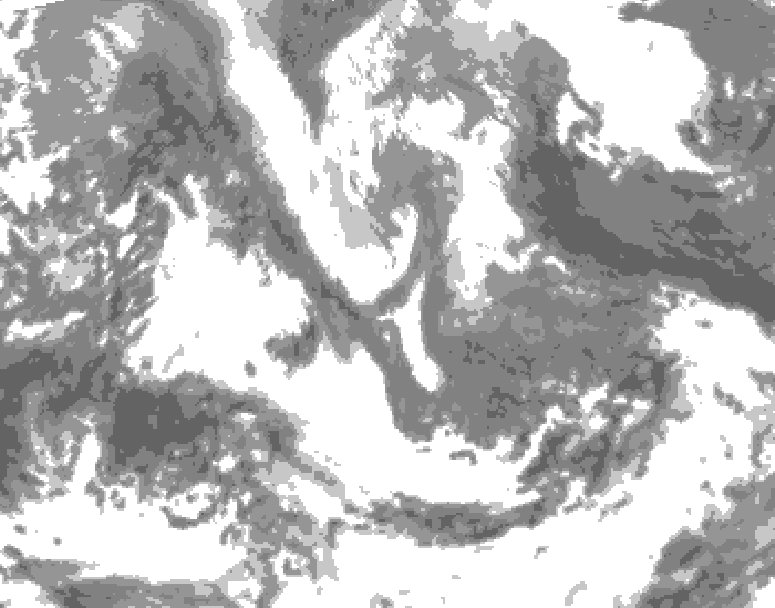 GDPS total cloud 192 hour forecast chart for Canada based on 2026/04/15 0000Z data