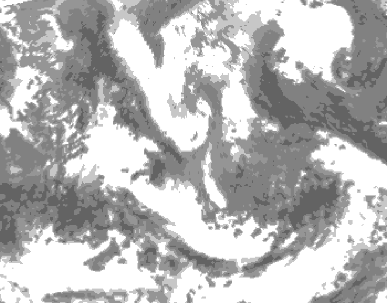 GDPS total cloud 198 hour forecast chart for Canada based on 2026/04/15 0000Z data
